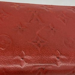 Louis Vuitton Long Wallet Monogram Empreinte Zippy M63691 Scarlet Ladies