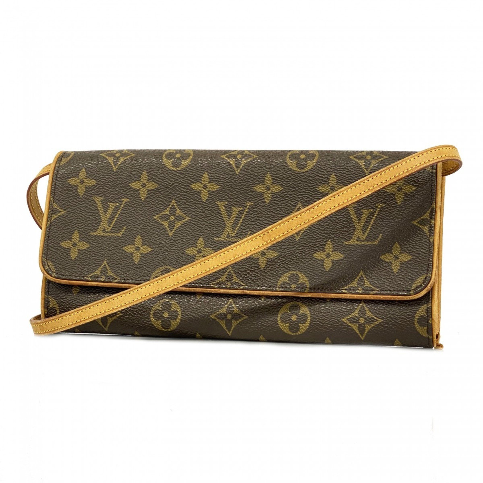 Louis Vuitton Shoulder Bag Monogram Pochette Twin GM M51852 Brown Women's