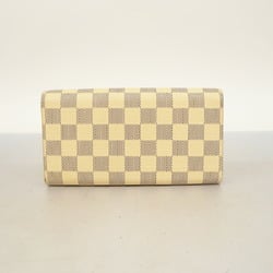 Louis Vuitton Long Wallet Damier Azur Vivienne Holiday Portefeuille Sarah N60497 White Ladies