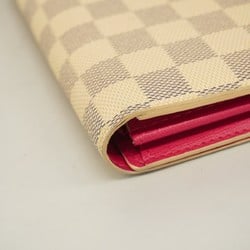 Louis Vuitton Long Wallet Damier Azur Vivienne Holiday Portefeuille Sarah N60497 White Ladies