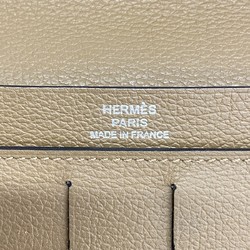 Hermes Long Wallet Citizen Twill Evercolor Bronze Dress Y Stamp Ladies