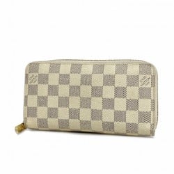 Louis Vuitton Long Wallet Damier Azur Zippy N60019 White Men's Women's