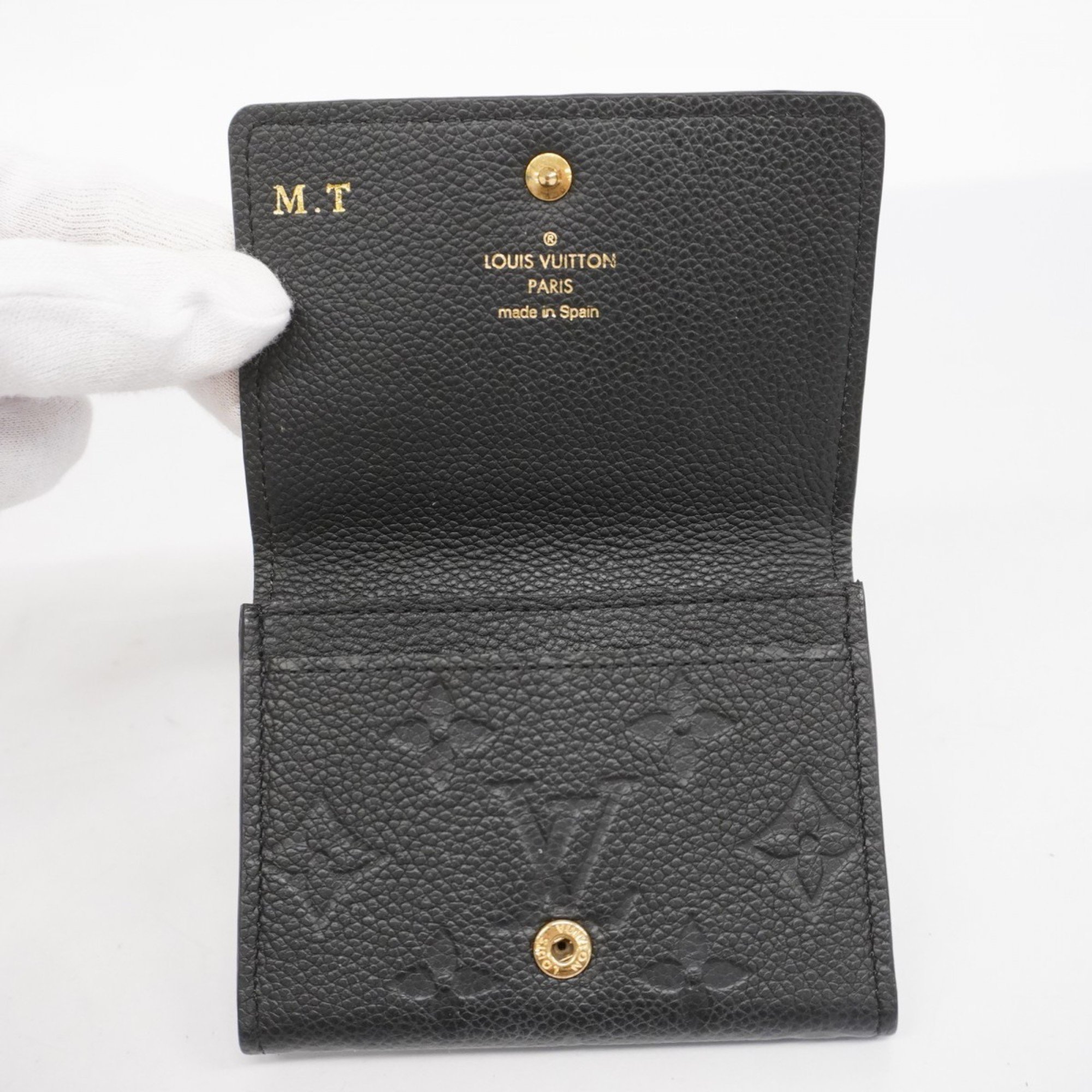 Louis Vuitton Business Card Holder Monogram Empreinte Envelope Carte de Visite M58456 Noir Ladies