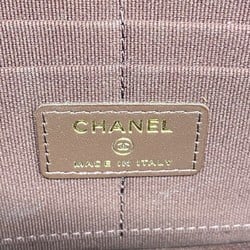 Chanel Long Wallet Matelasse Caviar Skin Black Champagne Ladies