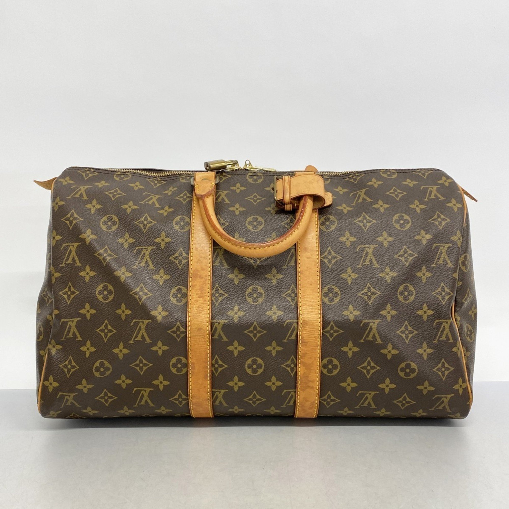 Louis Vuitton Boston Bag Monogram Keepall 45 M41428 Brown Men's Women's