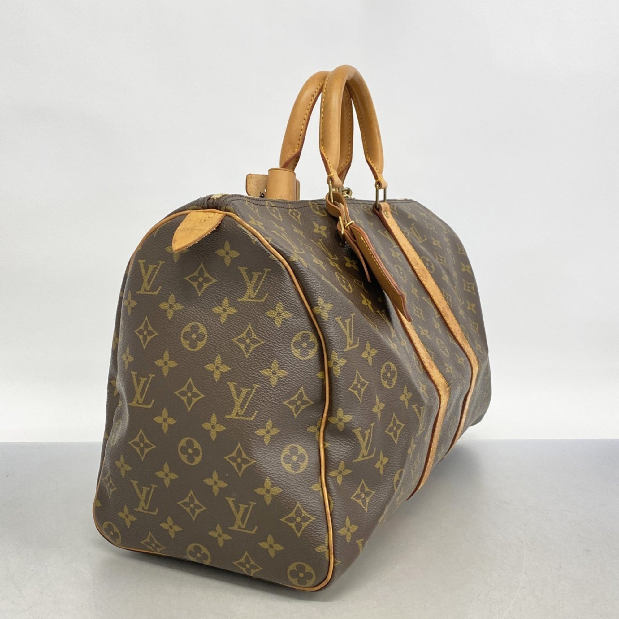 Louis Vuitton Boston Bag Monogram Keepall 45 M41428 Brown Men's Women's