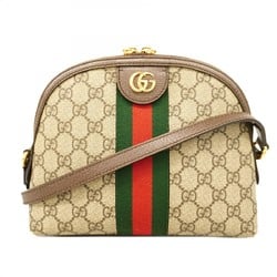 Gucci Shoulder Bag Ophidia 499621 Brown Green Red Women's