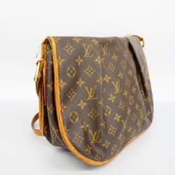 Louis Vuitton Shoulder Bag Monogram Menilmontant MM M40473 Brown Women's