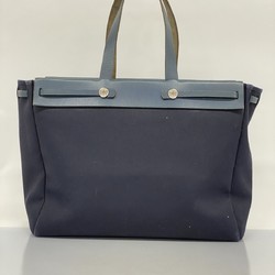 Hermes Tote Bag Airbag Cabas GM Toile Officier Navy F Stamped Ladies