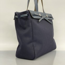 Hermes Tote Bag Airbag Cabas GM Toile Officier Navy F Stamped Ladies