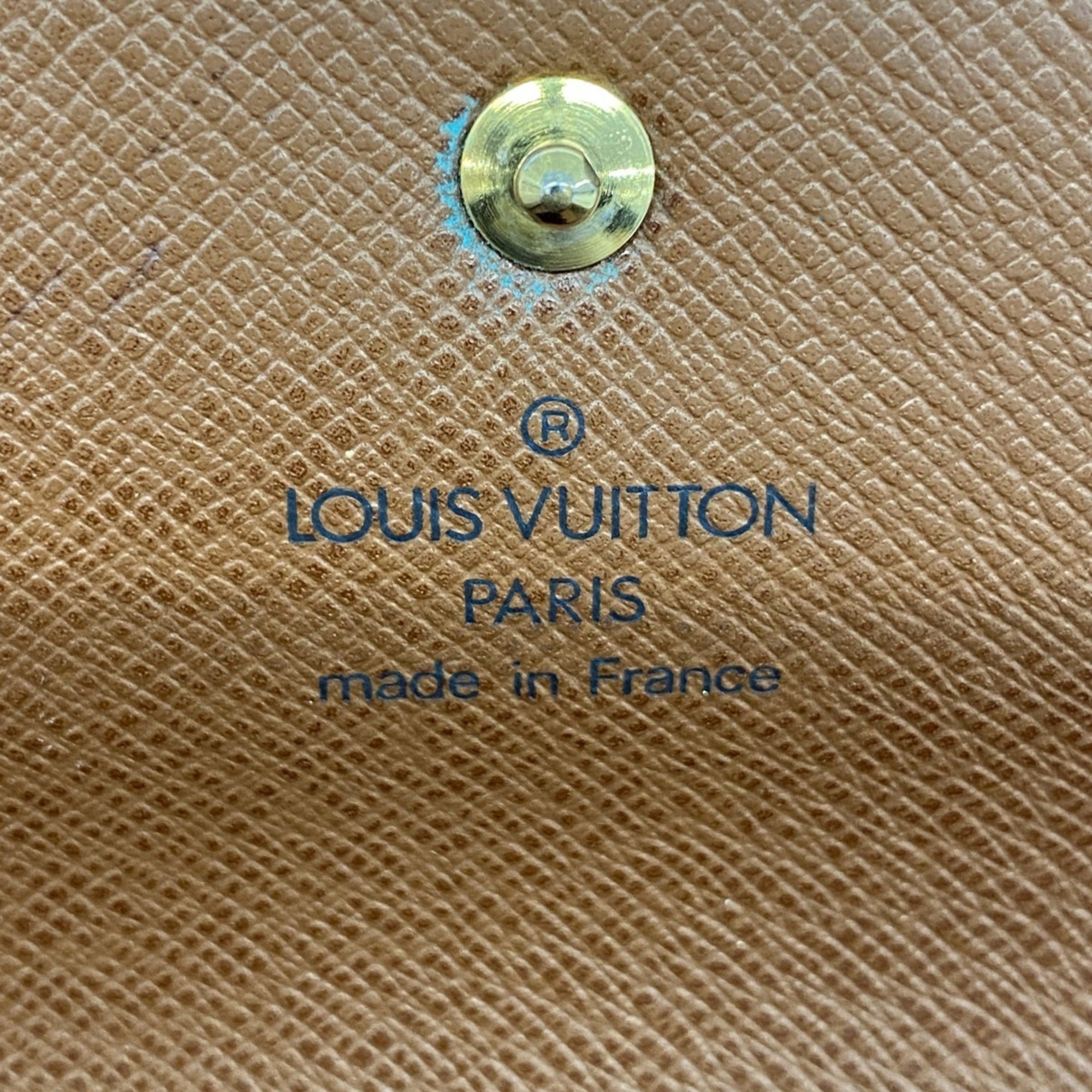 Louis Vuitton Tri-fold Wallet Monogram Porte Tresor Etui Papier M61202 Brown Men's Women's