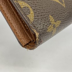 Louis Vuitton Tri-fold Wallet Monogram Porte Tresor Etui Papier M61202 Brown Men's Women's