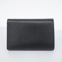 Louis Vuitton Tri-fold Wallet Taurillon Portefeuille Capucines Compact M82764 Noir Ladies