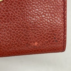 Chanel Wallet/Coin Case Caviar Skin Red Women's