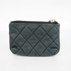 Chanel Wallet/Coin Case Matelasse Lambskin Black Women's