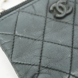 Chanel Wallet/Coin Case Matelasse Lambskin Black Women's