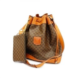 Celine Shoulder Bag Macadam Brown Women's