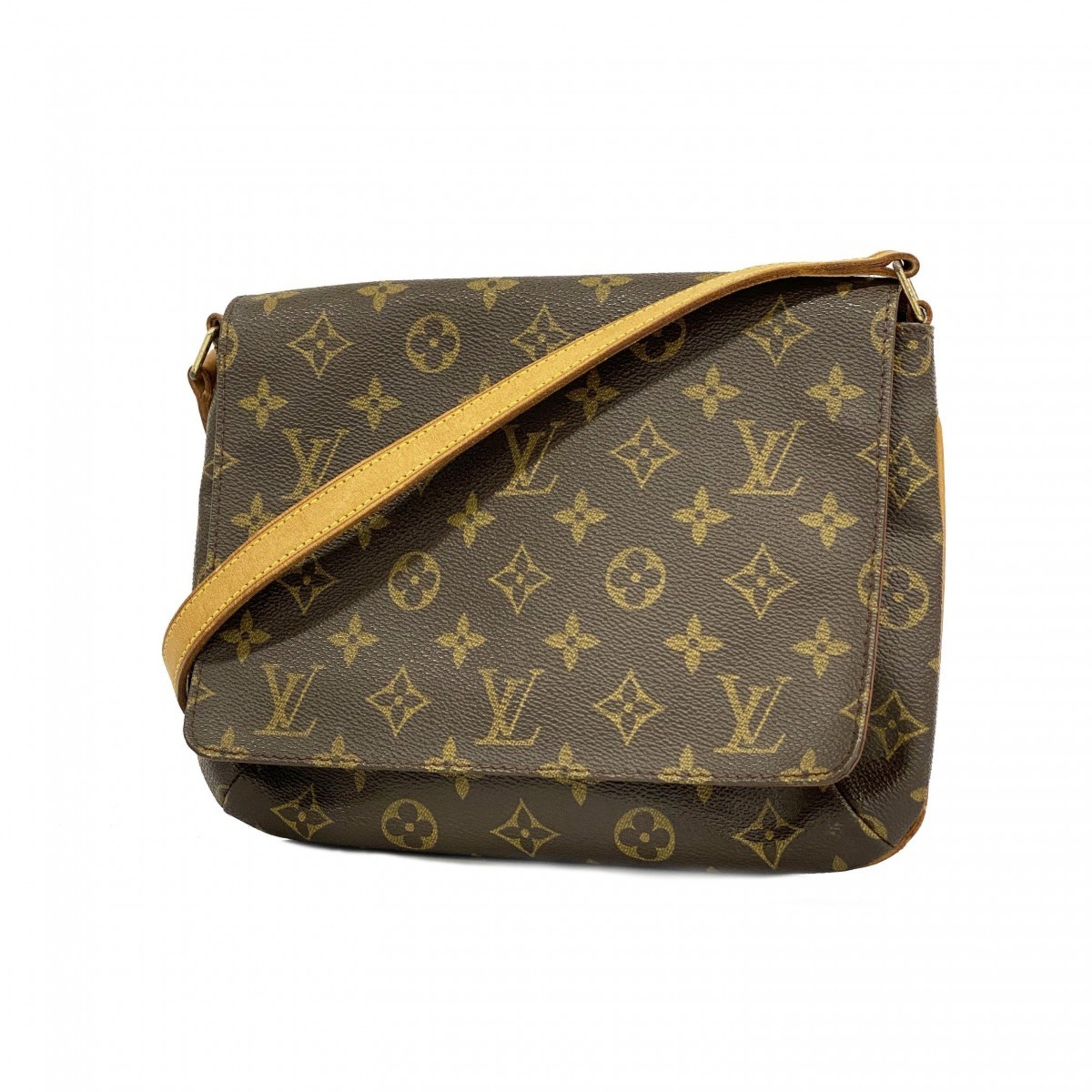 Louis Vuitton Shoulder Bag Monogram Musette Tango Short Strap M51257 Brown Women's