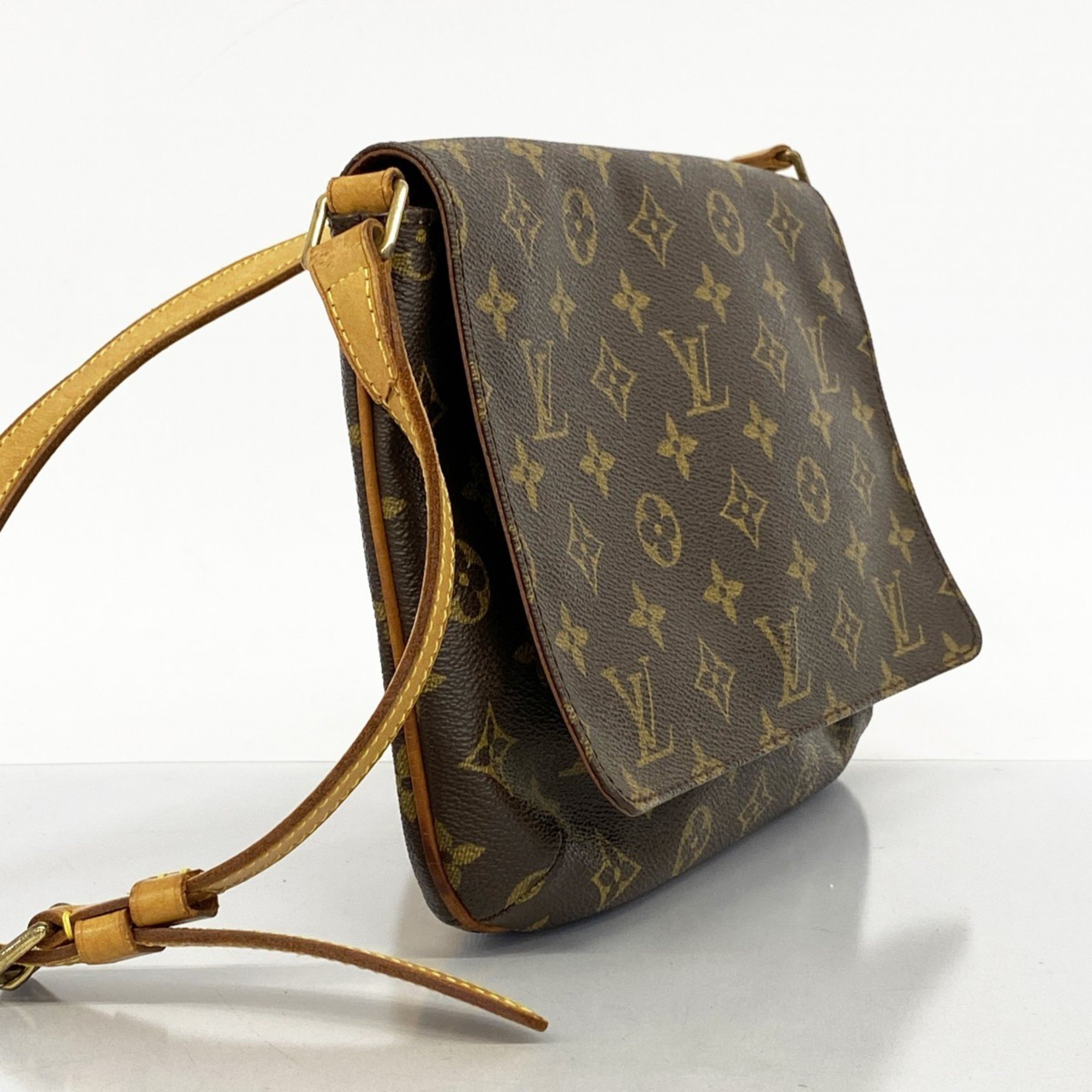 Louis Vuitton Shoulder Bag Monogram Musette Tango Short Strap M51257 Brown Women's