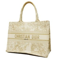 Christian Dior Tote Bag Book Canvas White Women's