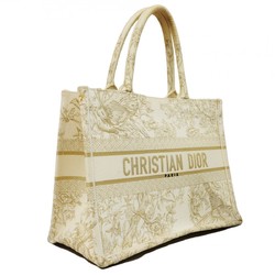 Christian Dior Tote Bag Book Canvas White Women's