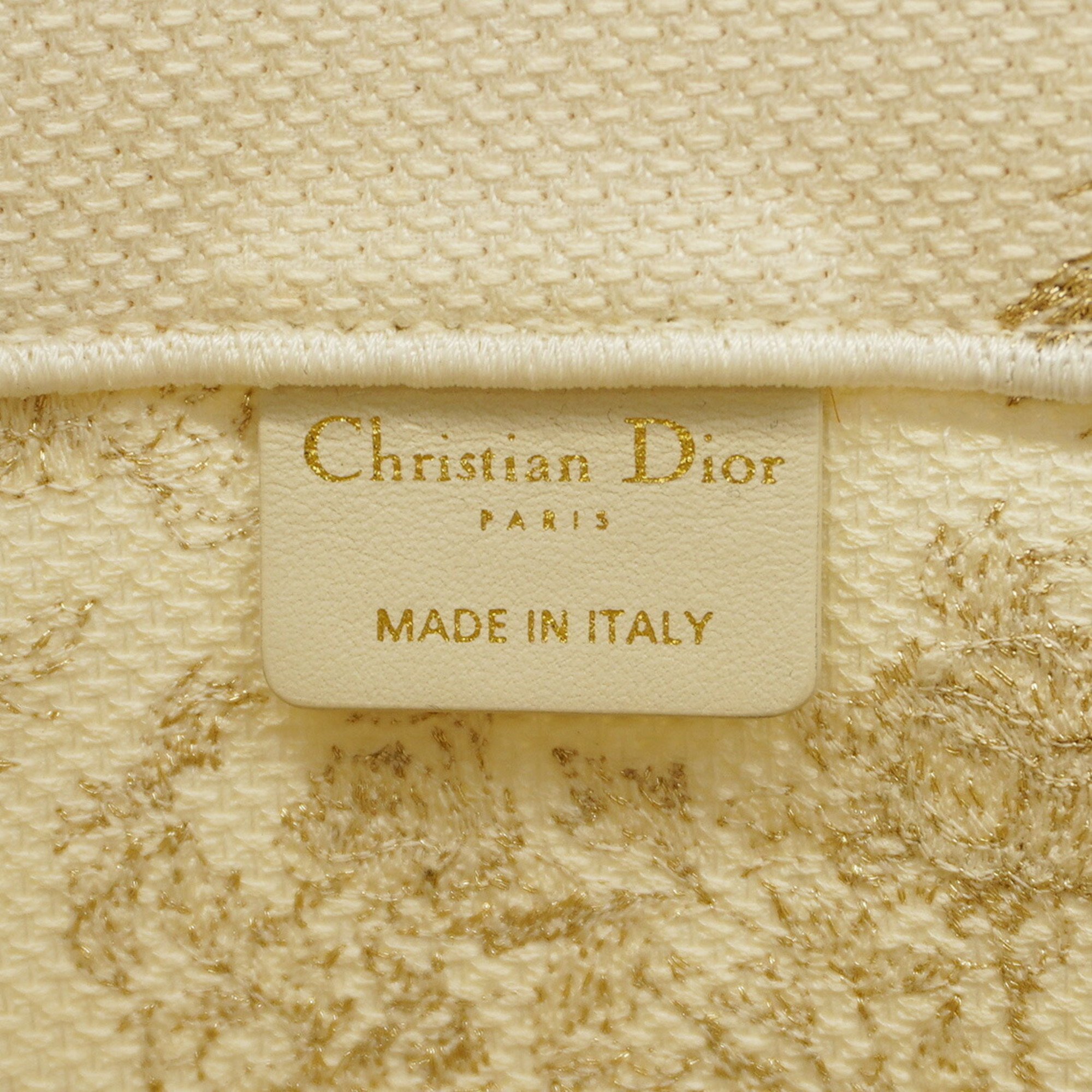 Christian Dior Tote Bag Book Canvas White Women's