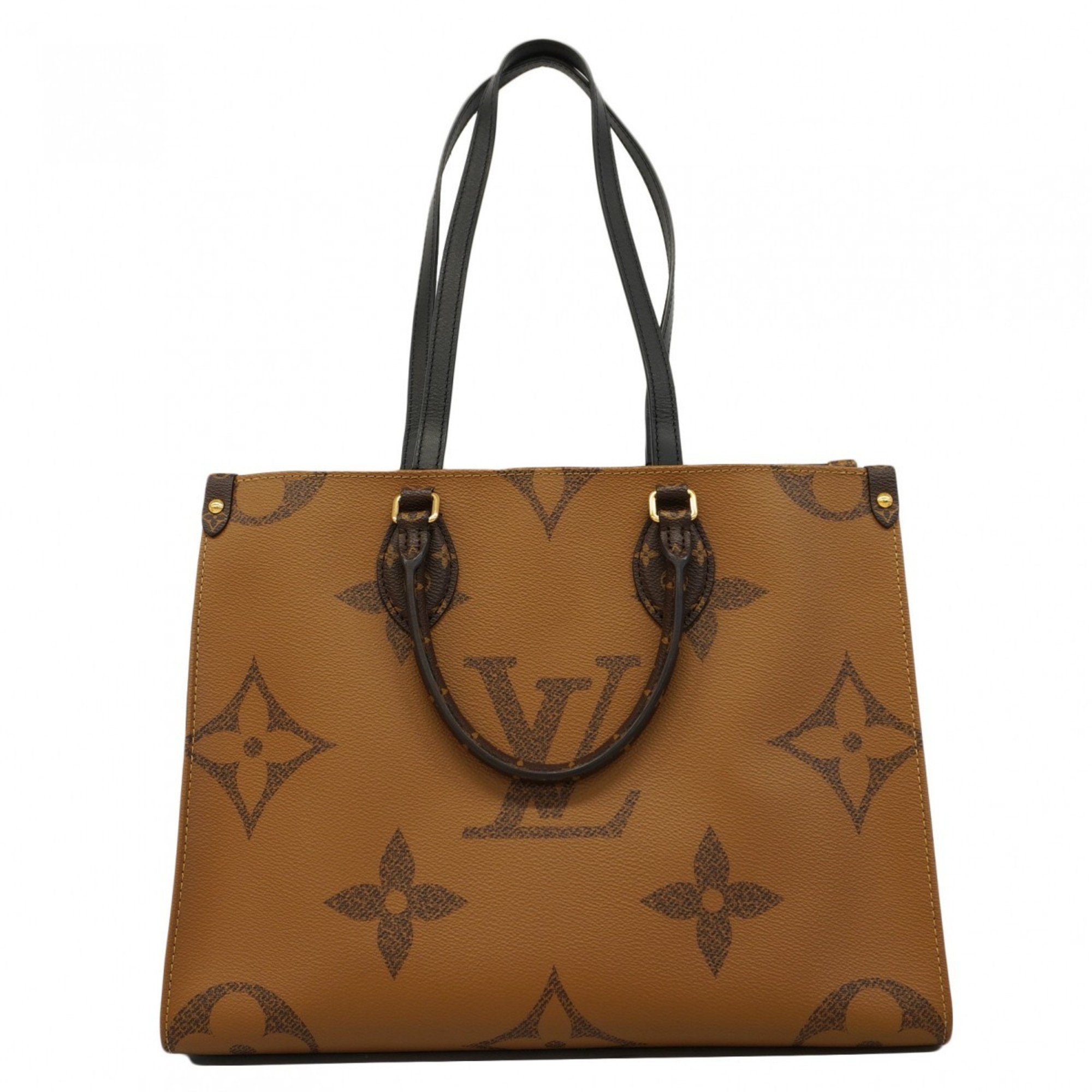 Louis Vuitton Tote Bag Monogram Reverse On the Go MM M45321 Brown Women's