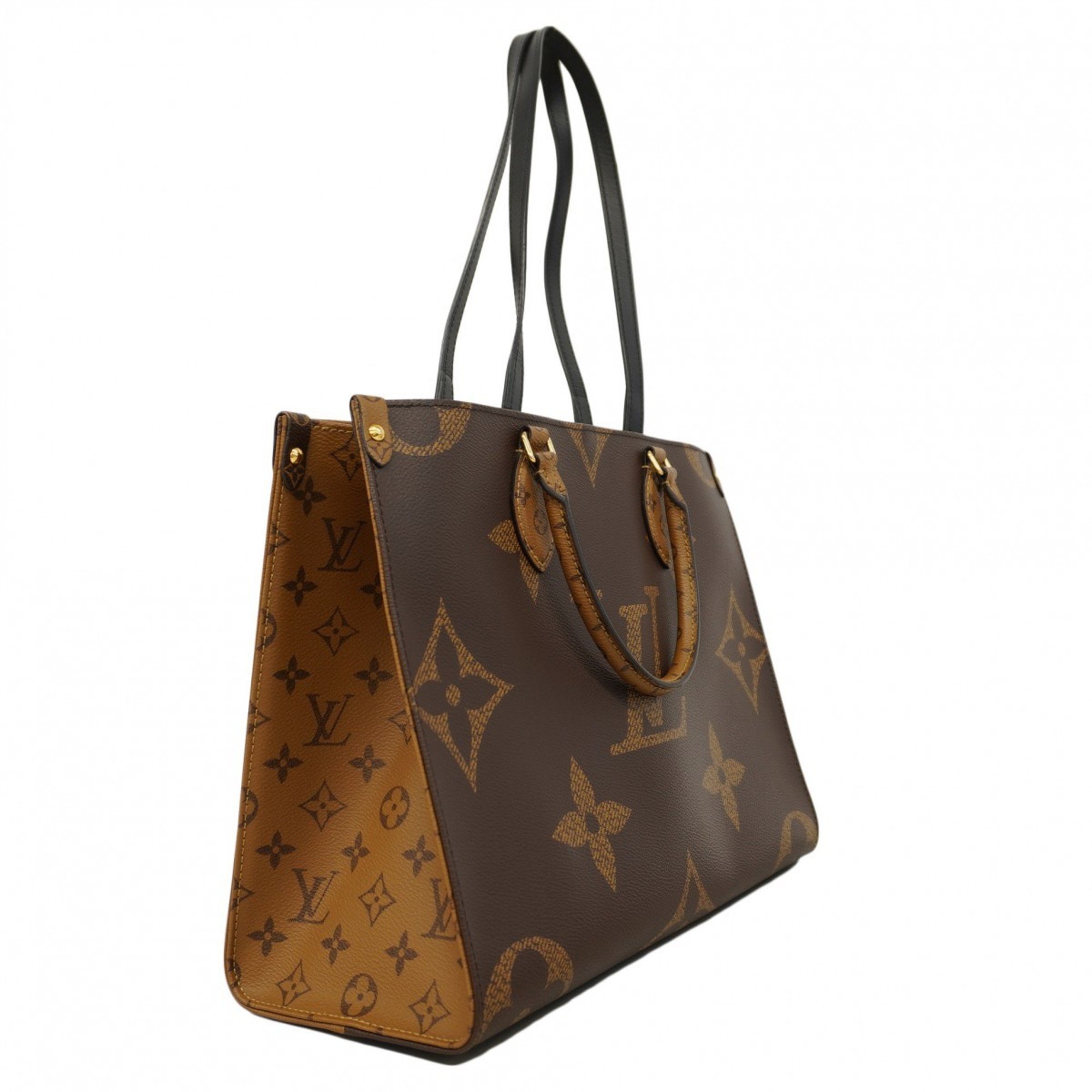 Louis Vuitton Tote Bag Monogram Reverse On the Go MM M45321 Brown Women's