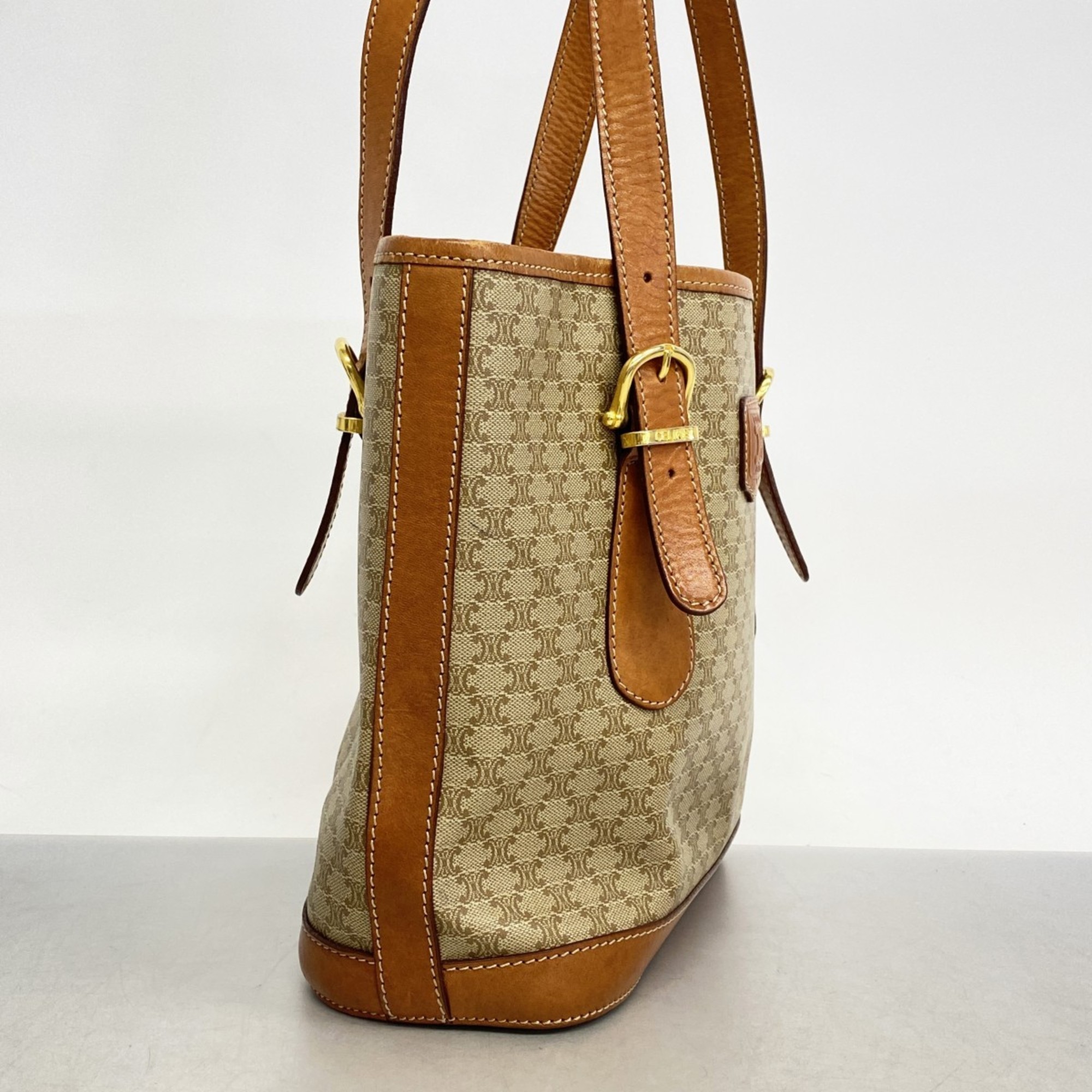 Celine Tote Bag Macadam Brown Women's