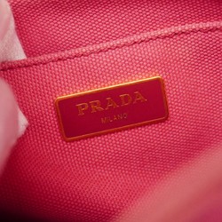 Prada Tote Bag Canapa Canvas Pink Women's