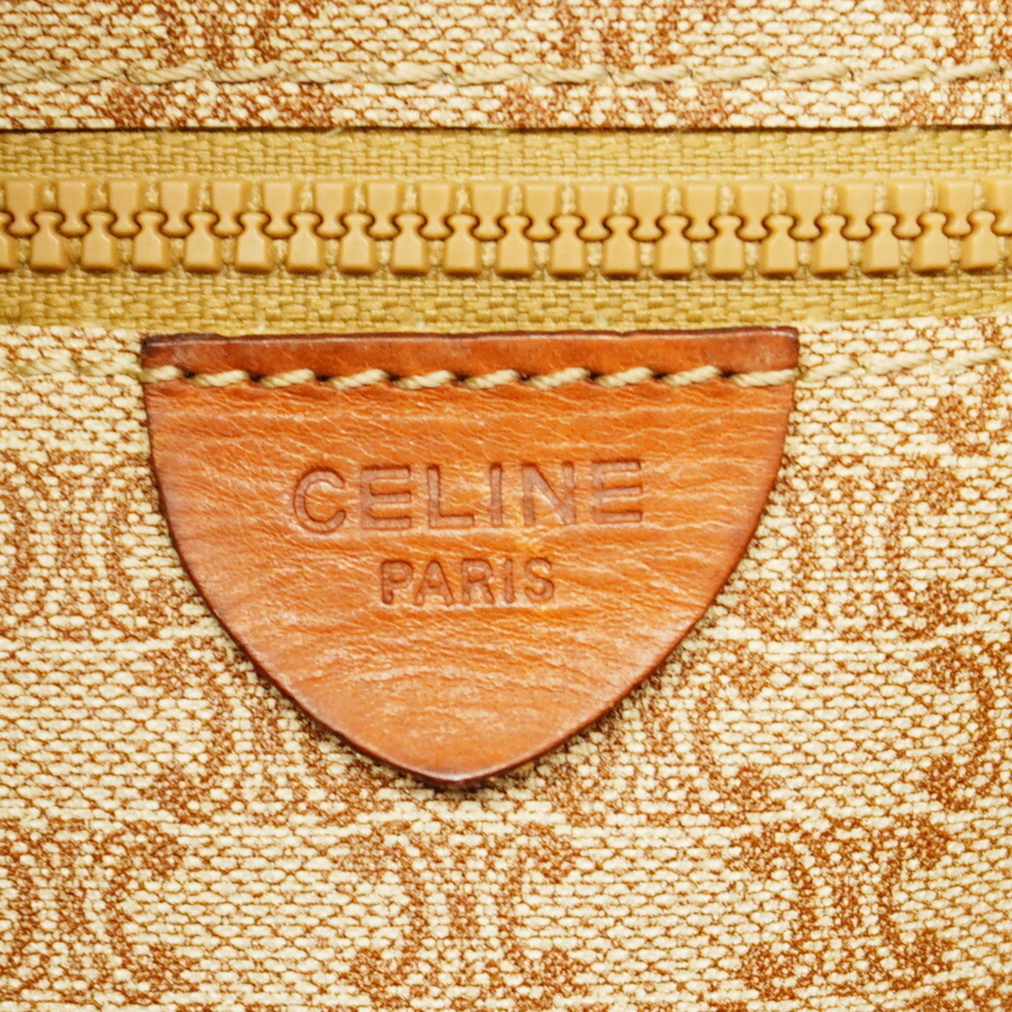 Celine Tote Bag Macadam Brown Beige Women's