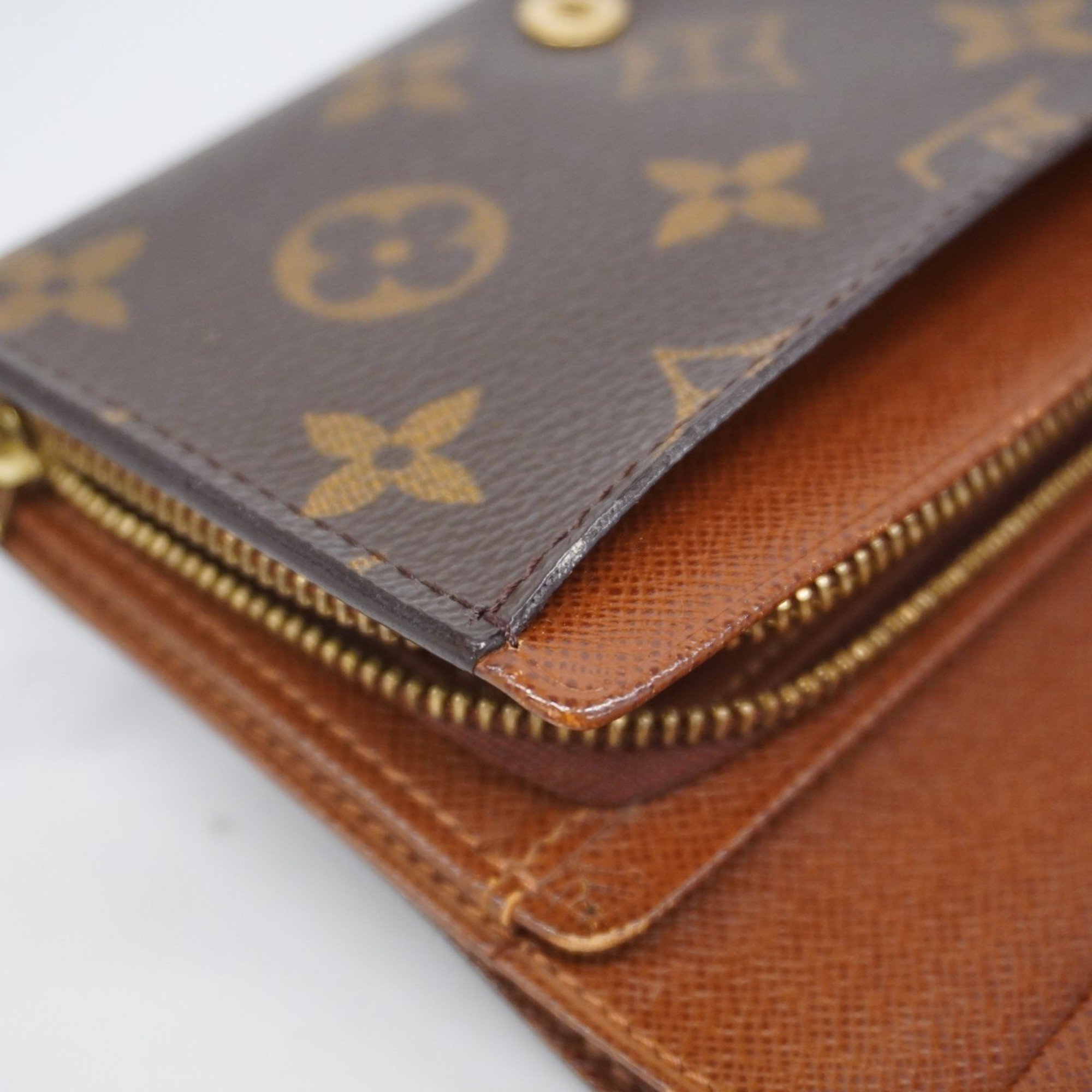 Louis Vuitton Wallet Monogram Porte Monnaie Tresor M61730 Brown Men's Women's