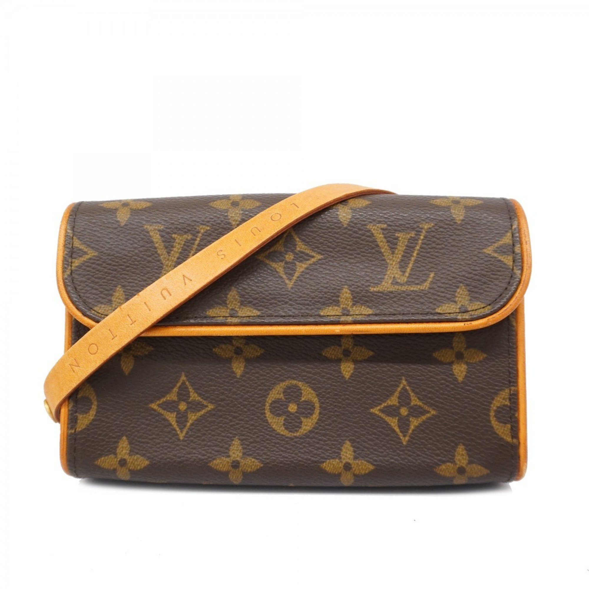 Louis Vuitton Waist Bag Monogram Pochette Florentine M51855 Brown Women's