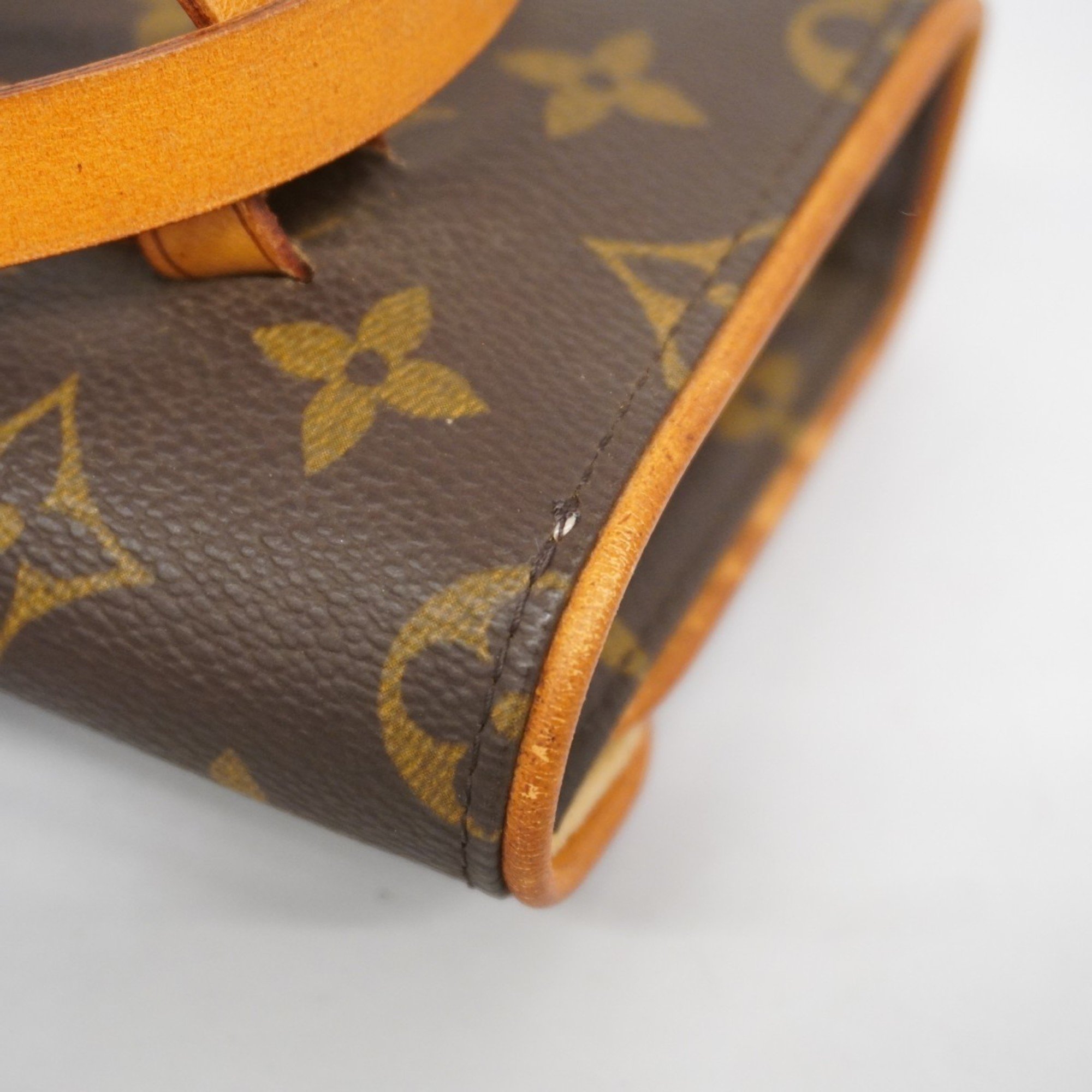 Louis Vuitton Waist Bag Monogram Pochette Florentine M51855 Brown Women's