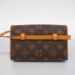 Louis Vuitton Waist Bag Monogram Pochette Florentine M51855 Brown Women's