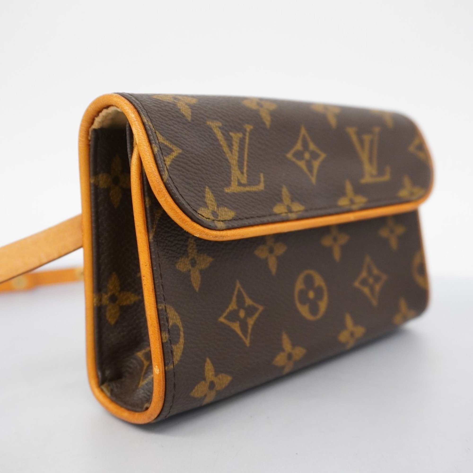 Louis Vuitton Waist Bag Monogram Pochette Florentine M51855 Brown Women's