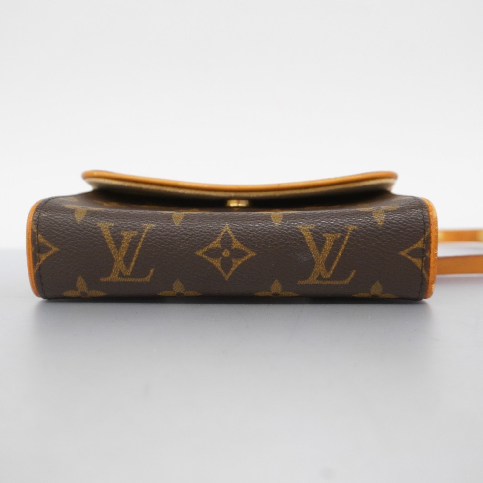 Louis Vuitton Waist Bag Monogram Pochette Florentine M51855 Brown Women's