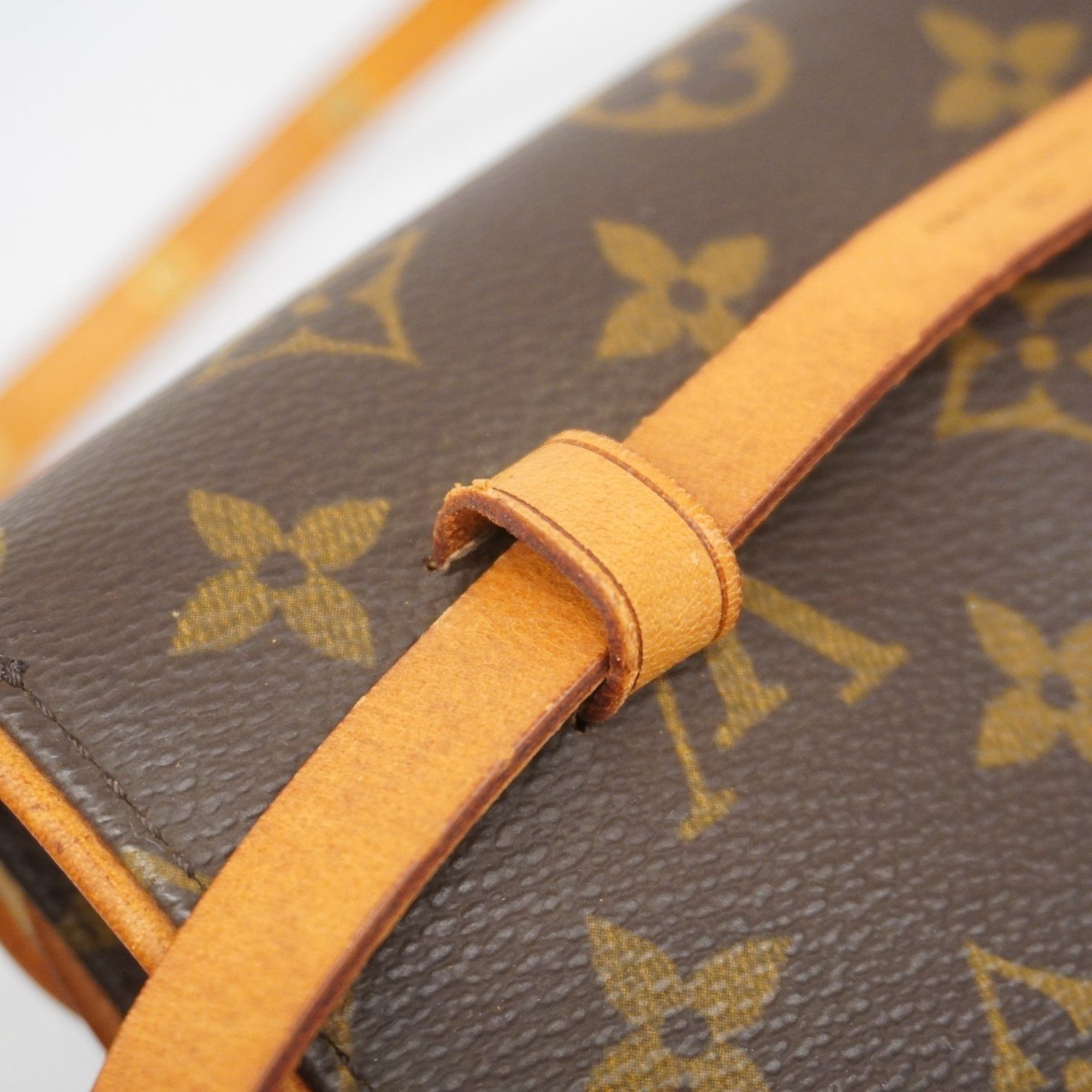 Louis Vuitton Waist Bag Monogram Pochette Florentine M51855 Brown Women's