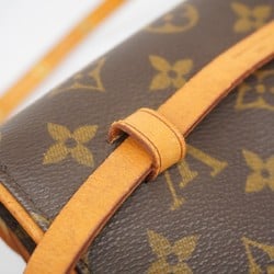 Louis Vuitton Waist Bag Monogram Pochette Florentine M51855 Brown Women's