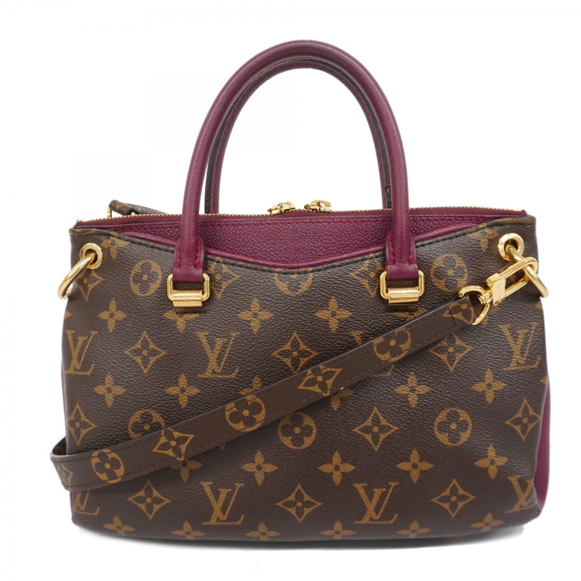 Louis Vuitton Handbag Monogram Pallas BB M42961 Brown Raisin Ladies