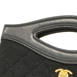 Chanel Shoulder Bag Matelasse Lambskin Cotton Black Women's