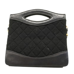 Chanel Shoulder Bag Matelasse Lambskin Cotton Black Women's