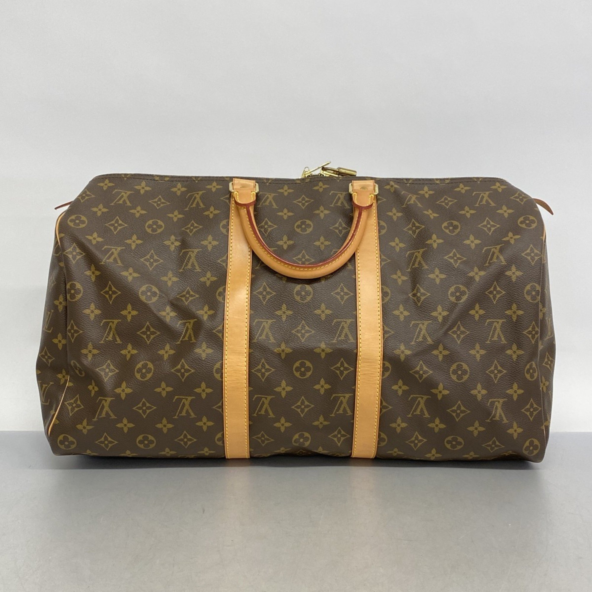 Louis Vuitton Boston Bag Monogram Keepall 50 M41426 Brown Men's Women's