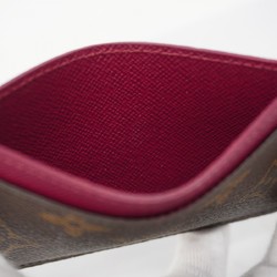 Louis Vuitton Business Card Holder/Card Case Monogram Porte Carte Sample M60703 Brown Fuchsia Men's Women's