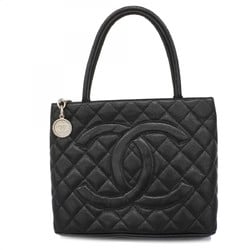 Chanel Tote Bag Reproduction Caviar Skin Black Women's