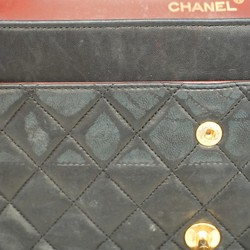 Chanel Shoulder Bag Matelasse Lambskin Black Women's