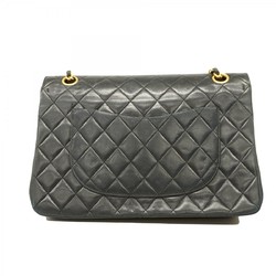 Chanel Shoulder Bag Matelasse Lambskin Black Women's