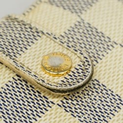 Louis Vuitton Wallet Damier Azur Portefeuille Viennese N61676 White Ladies