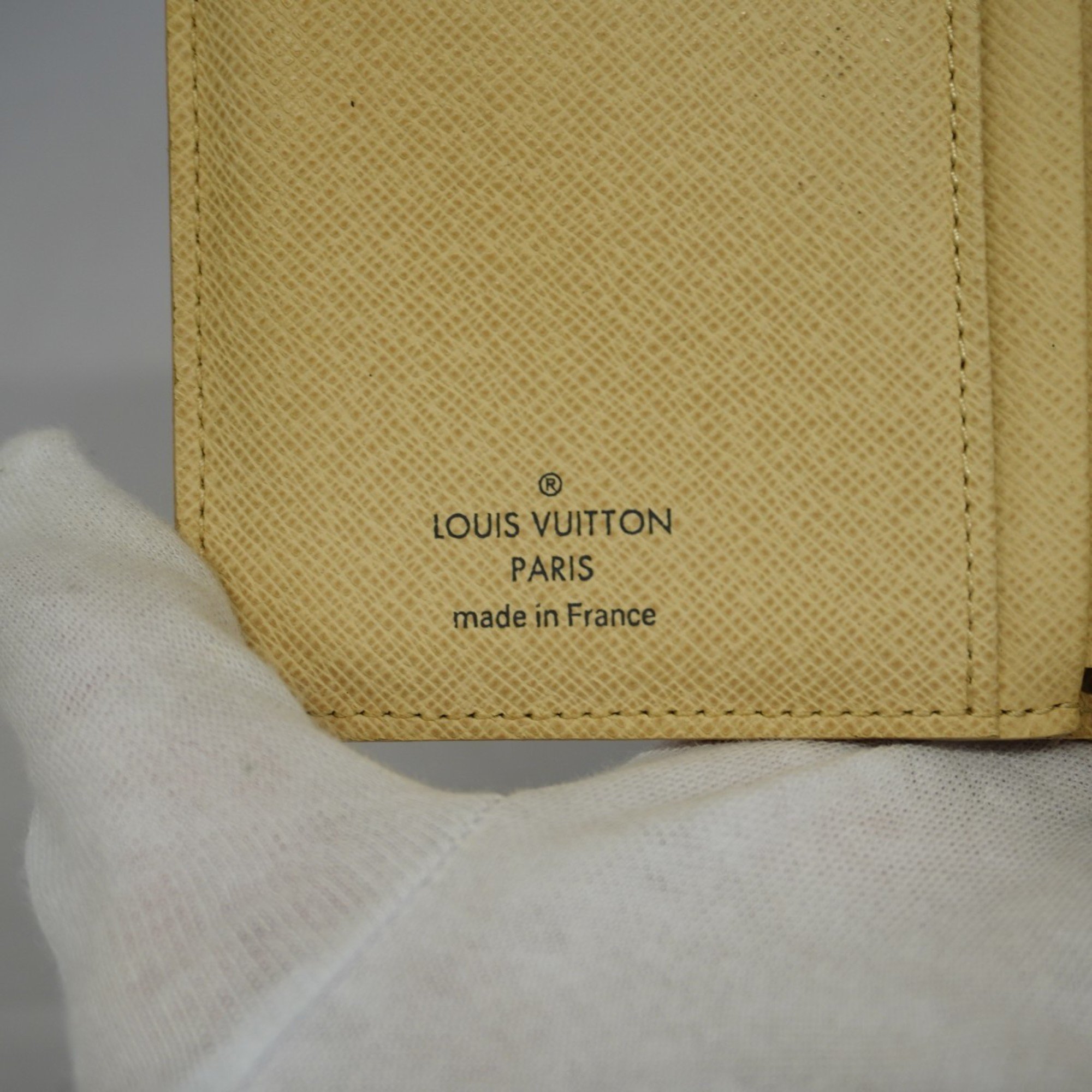 Louis Vuitton Wallet Damier Azur Portefeuille Viennese N61676 White Ladies