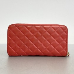 Chanel Long Wallet Matelasse Lambskin Pink Champagne Ladies